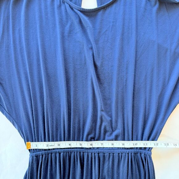 Amour Vert Vivian Flutter Short Sleeve Elastic Waist Modal Dress in Navy Size XS - Picture 10 of 10